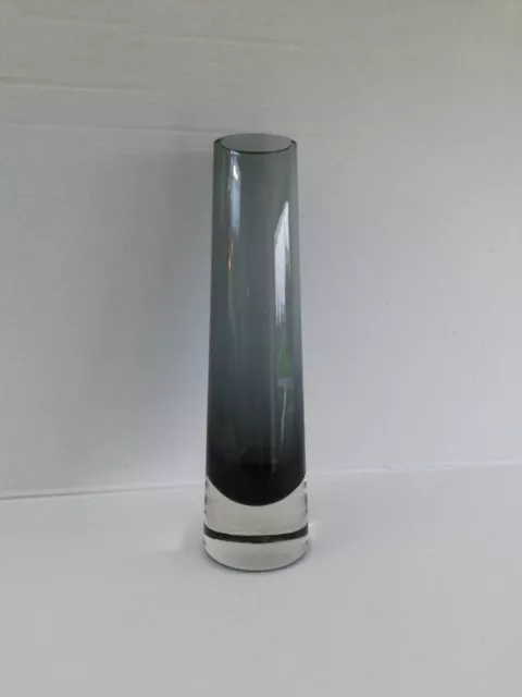 Whitefriars 9 1/4" Pewter Cased Glass Chimney Vase. 9655  G . Baxter C1969-71