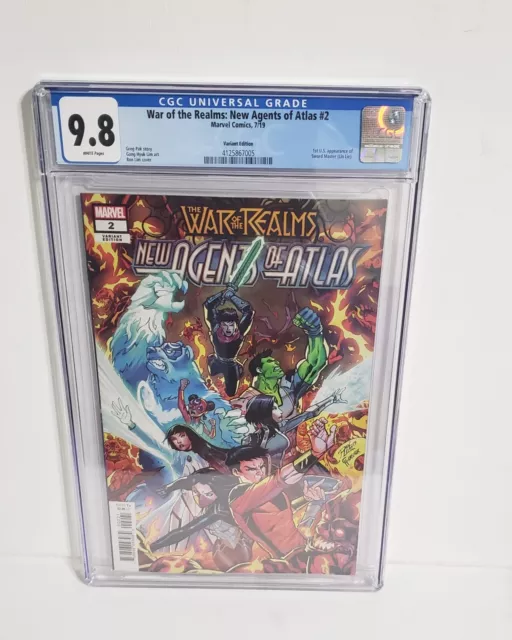 War Of The Realms New Agents Of Atlas 2 Cgc 9.8. 1:25 Ron Lim Variant