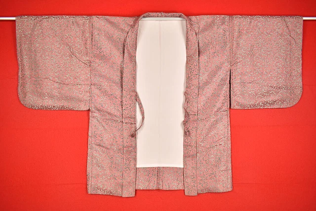 Vintage Japanese Kimono Silk Antique BORO HAORI Kusakizome Woven/B664/720