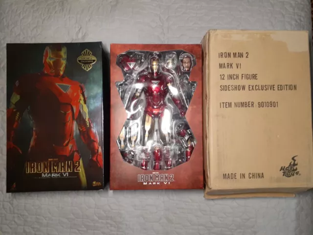 Hot Toys Sideshow Exclusive - MMS 132 Iron Man 2 Mark 6 VI 12 Inch Action Figure