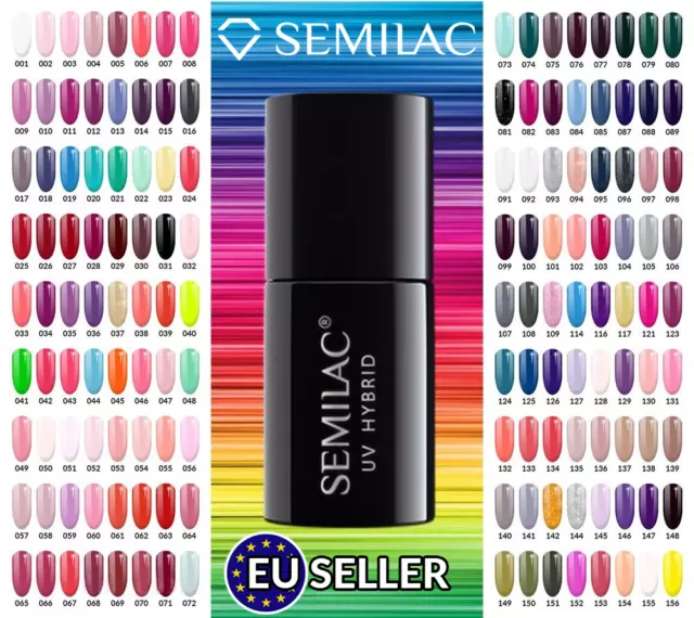 Semilac UV LED Hybrid Gel Polish Nail Polish 7 ml 200 Shades And Colors