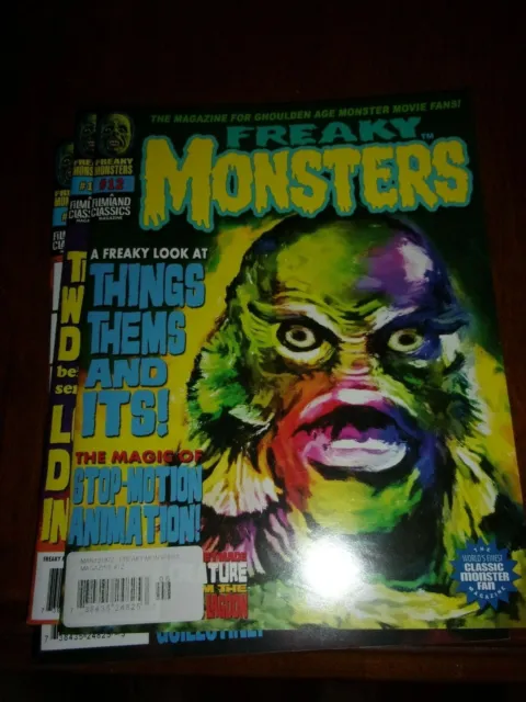 Freaky Monsters Magazine - #12-Near Mint Condition - Bagged And Boarded! Rare!