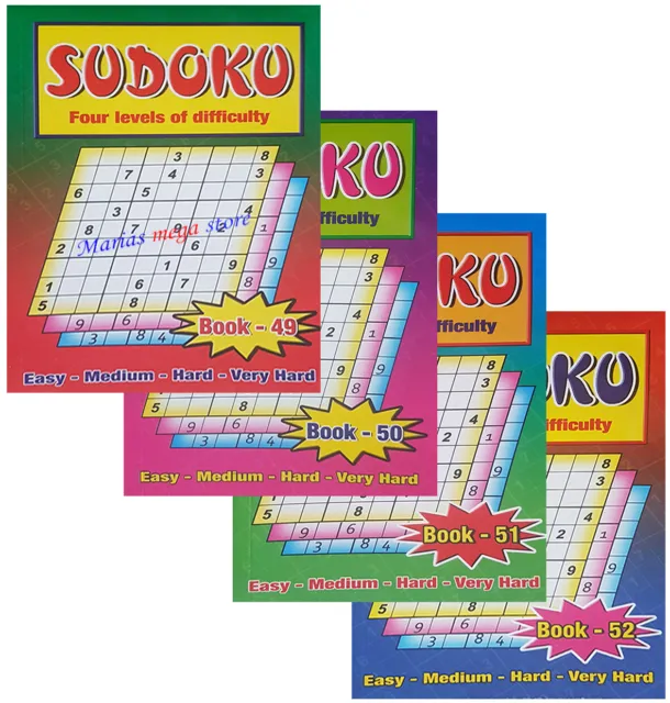 A5 Sudoku Puzzle Book 110 Puzzles Kids Adults Trivia Mega Fun Pack Books