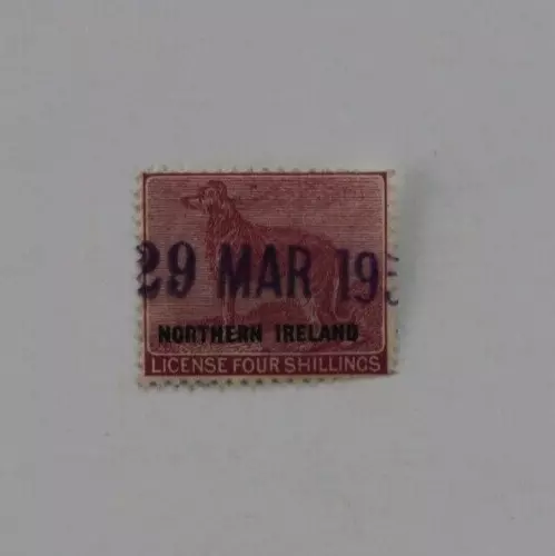 Northern Ireland License Four Shillings No Gum  Sotn Mmh Poster Stamp