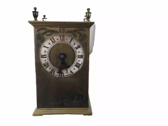 Antique brass Elliott Mantel Clock by W.A. Perry & Co. Birmingham