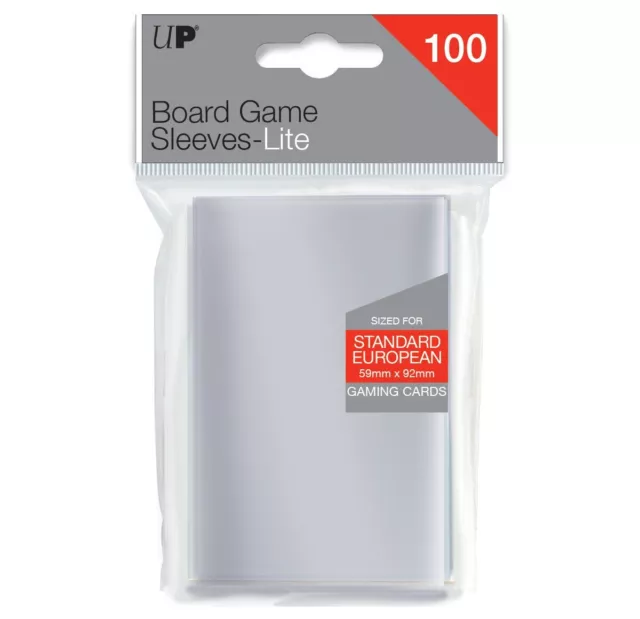Ultra PRO Lite Standard European Board Game Card Sleeves Size 59 x 92mm 100ct