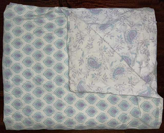 Funda edredón doble inversa Pottery Barn Kids 100 % algodón estampado floral.