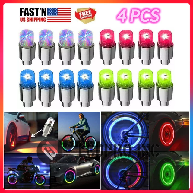 4PCS CAR AUTO Wheel Tire Tyre Air Valve Stem LED Light Caps Cover
