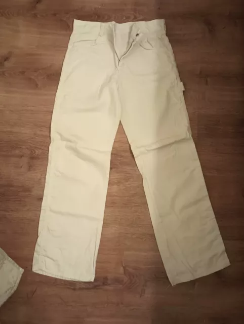 Vintage 1970s Wrangler Kids Size 12 Regular White Pants WPL6428