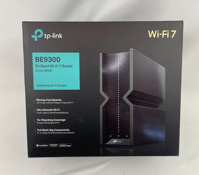 TP-Link Archer BE9300 Tri-Band WiFi 7 Router – 9.2 Gbps Speed, Next-Gen Wireless