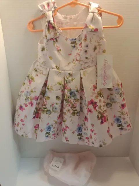 Bonnie Baby Baby Girls Floral-Print Pleated Dress 2