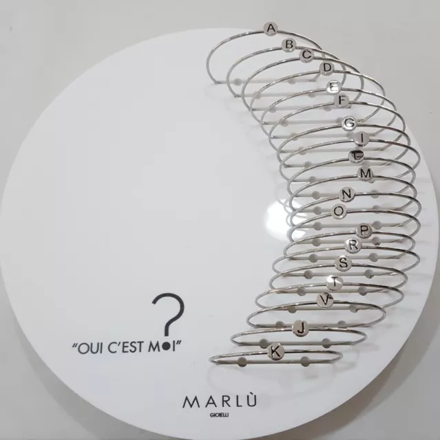 BRACCIALE RIGIDO MARLU' LETTERA INIZIALE COLLEZIONE "Oui c'est moi"