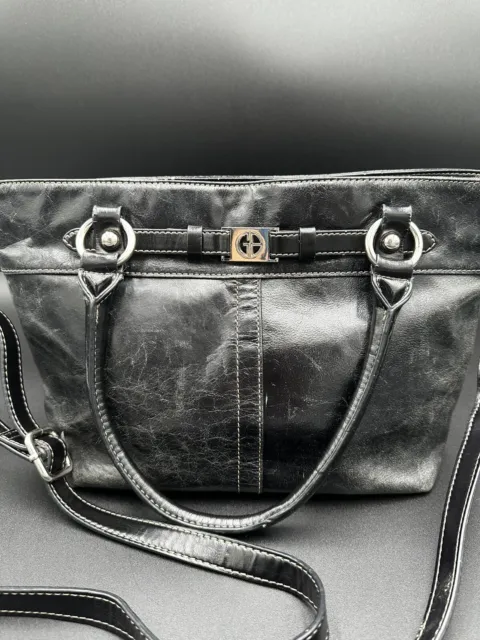 Giani Bernini Women’s Pebble Black Handbag/Crossbody Boho Purse