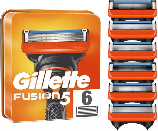 ✅Gillette Fusion5 Lot 6 recharges Pack Lames De Rasoir Gilette ORIGINAL