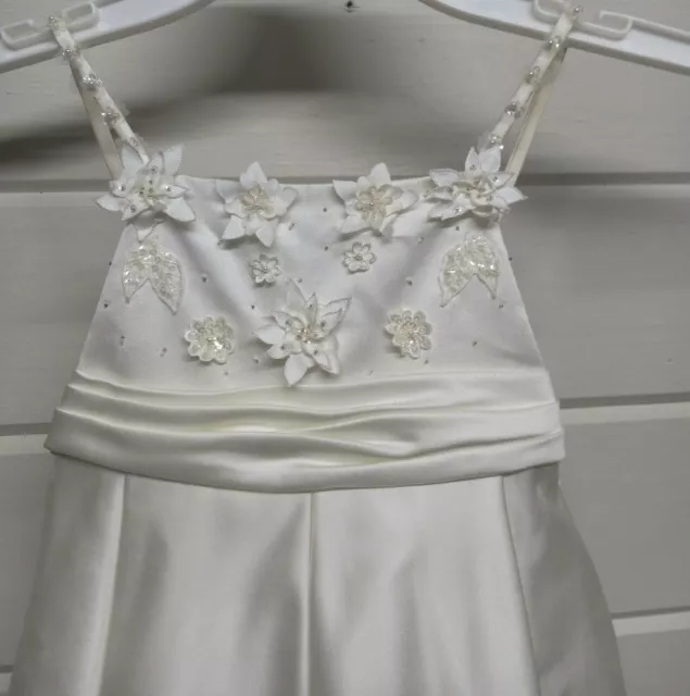 Davids Bridal Flower Girl Dress Gown Ivory Size 4