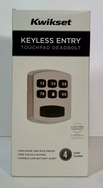 Kwikset Keyless Entry Touchpad Deadbolt 4 User Codes Grade 3 Security 9v TI