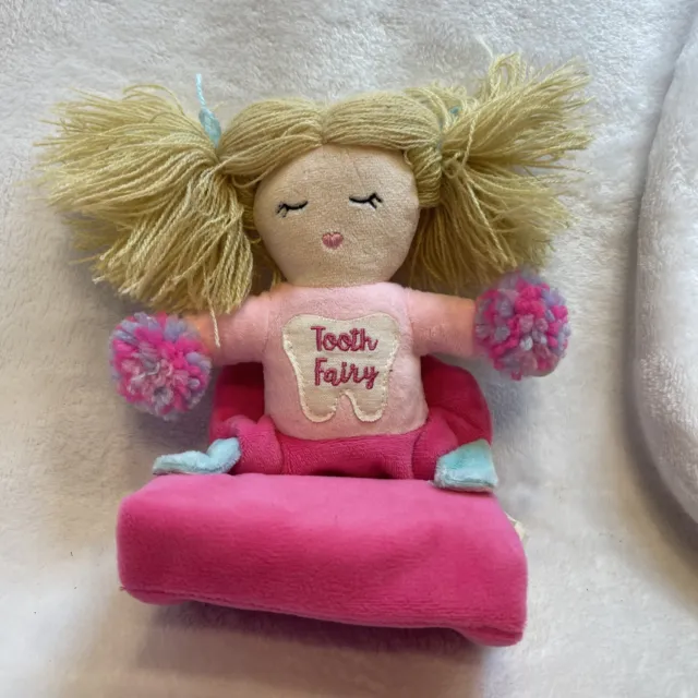 Mud Pie Plush Tooth Fairy Pocket Doll Girls Pink Stuffed Doll Toy
