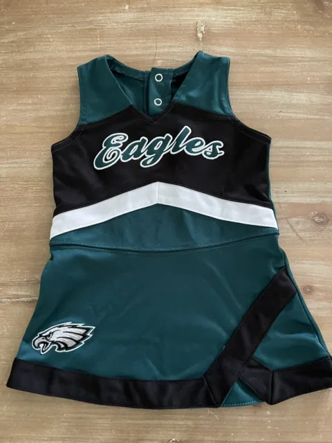 NFL Toddler Infant Girls Eagles Cheerleader Dress Outfit 12m