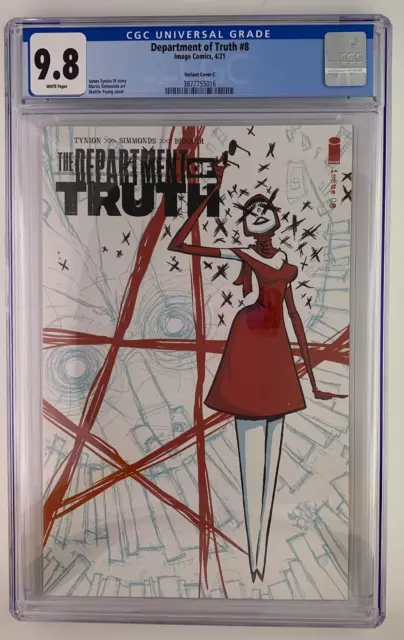 Department of Truth 8 CGC 9.8 Skottie Young cover