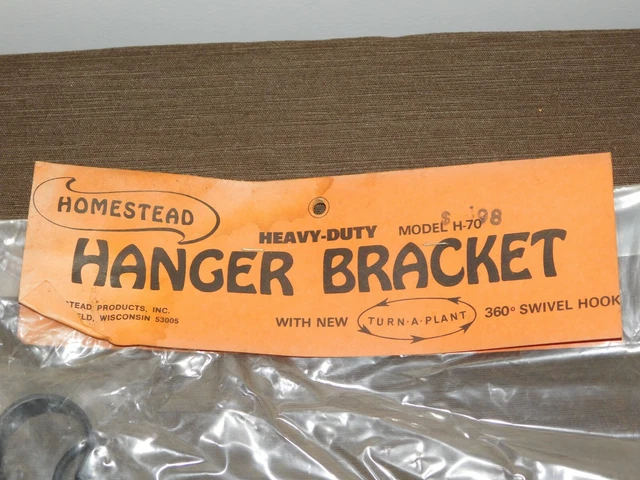 Vintage Homestead  Iron Heavy Duty Hanger Bracket Plant Hook New Nos 2