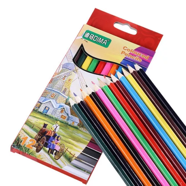 12-Color Pencil Art Drawing Painting Supplies Secret Garden Kids Stencil Gifts F