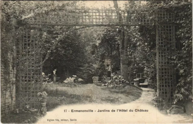 CPA ERMENONVILLE Jardins de l'Hotel du Chateau (1208106)
