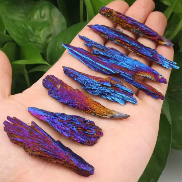 1x Natural Rainbow Aura Titanium VUG Crystal Cluster Quartz Specimen Reiki Stone