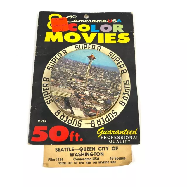 Película Seattle Washington Queen City EE. UU. 50 ft súper 8 mm #136 45 escenas vintage