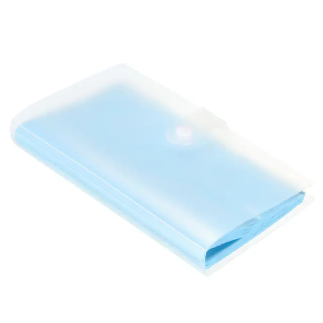 Plastic Business Card Holders Card Binder Book Name Cards Organizers Blue