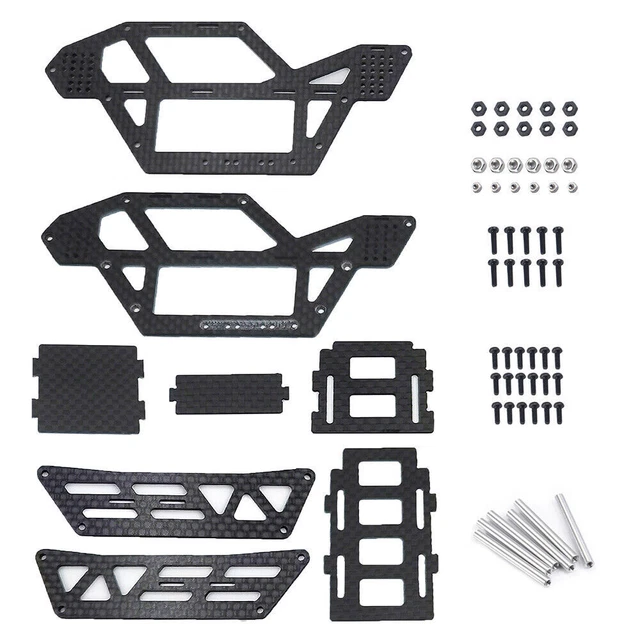 CARBON FIBER FRAME Roll Cage Body Shell Chassis for 1/24 RC Car Axial