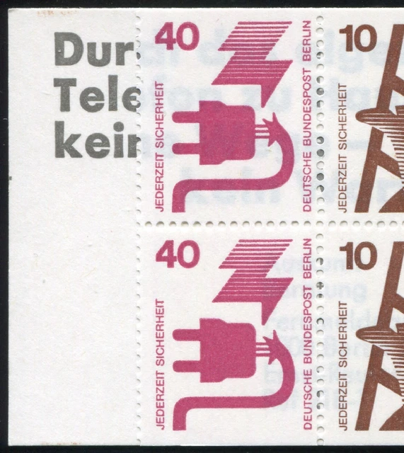 9dIb MH Unfall teilgezähnt 1974 - angeschnittene Klischeenummer auf 2. DS **
