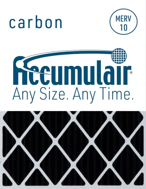 Accumulair Carbon 12.75x21x2 MERV 8 Odor Eliminating Air Filter (4 Pack)