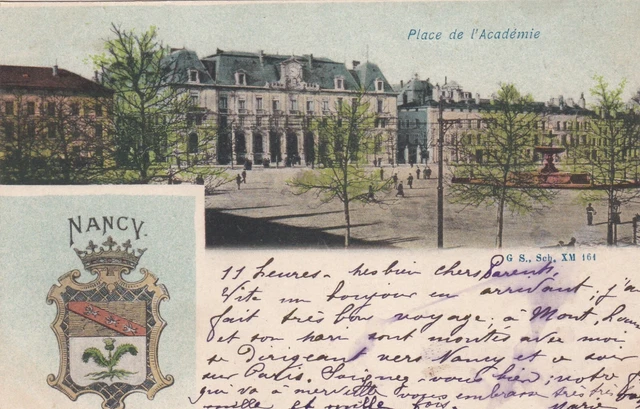 CPA 54 NANCY Place de l'Academie  carte précurseur Rare