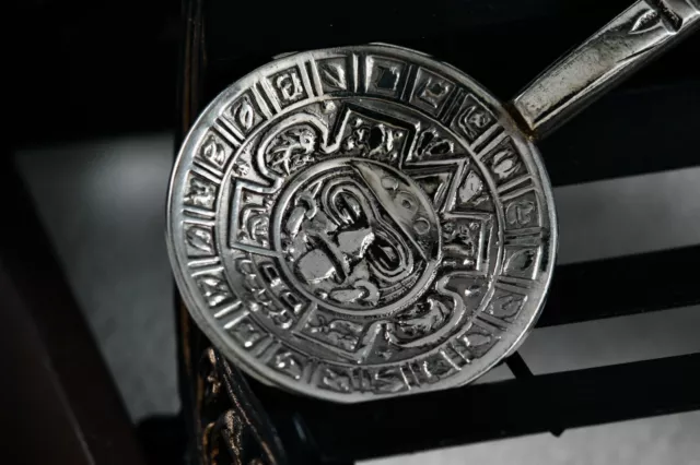 Vintage Alpaca Mexico Mayan Themed Silver Souvenir Spoon 2