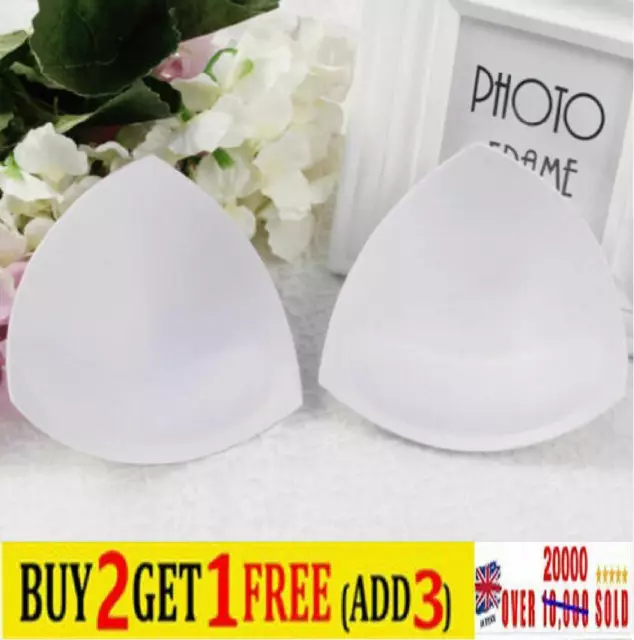 1 Pair Triangle Bikini Removable Bra Inserts Breast Pads Enhancer Foam fashion