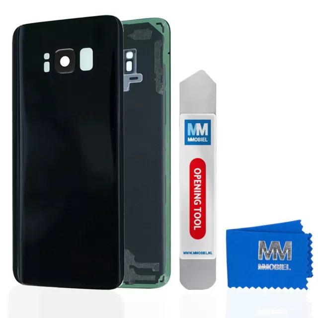 Akkudeckel mit Linse für Samsung Galaxy S8 G950 (SCHWARZ) Backcover