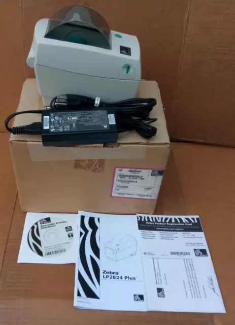 Zebra LP2824PLUS, USB Ethernet Thermal Barcode Printer 282P-201510-000 NOS