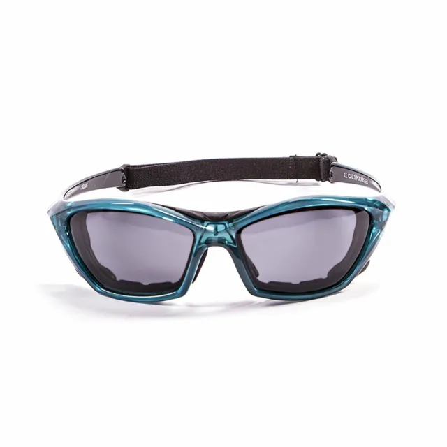 OCEAN LAKE GARDA Floating Sunglasses Kiteboarding, Blue  & Smoke Lens