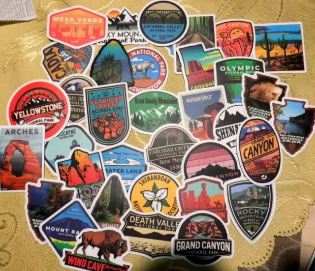 SET á 10 Stück Aufkleber Sticker US National Park USA Kanada