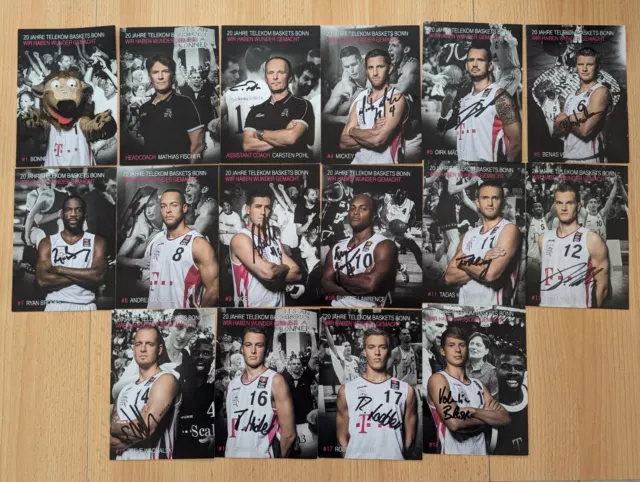 Telekom Baskets Bonn 2014/15 - Autogrammkarten Teamset | Basketball Fanartikel