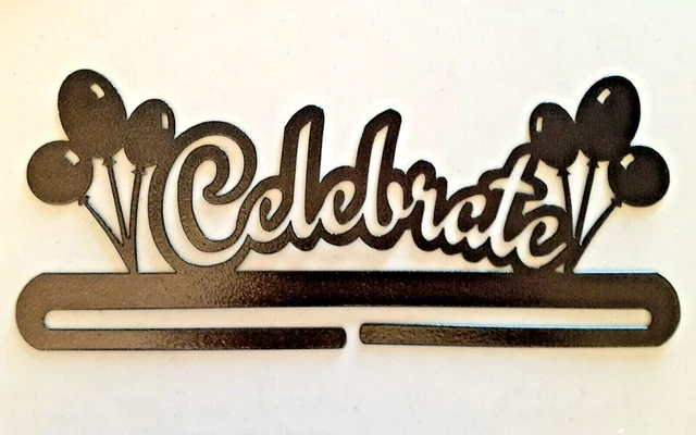 Colgador de carbón celebrado de 12 pulgadas con parte inferior dividida - palabras y globos