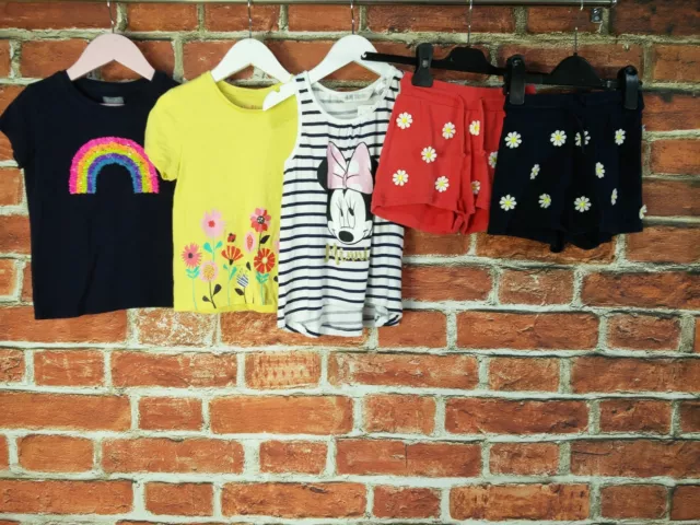 Girls Bundle Aged 2-3 Year Next H&M Summer T-Shirt Top Shorts Disney Minnie 98Cm