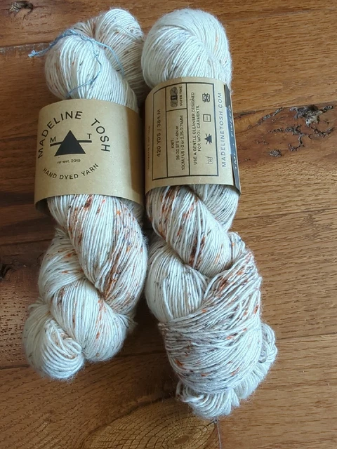 Madelinetosh TML tweed set of 2; 420yds fingering 90/8/2 SWmerino/viscose/nylon