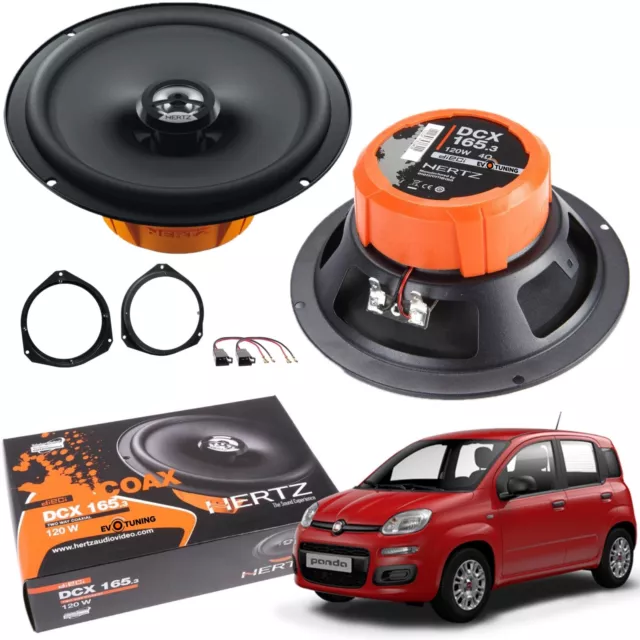 Kit 2 Casse Altoparlanti Hertz DCX 165.3 Anteriori per Fiat Panda 312 dal 2012