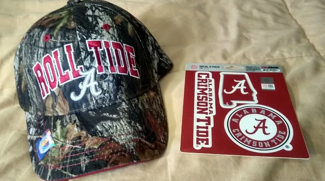 Alabama Crimson Tide new camouflage hat and 3 Decal Sheet