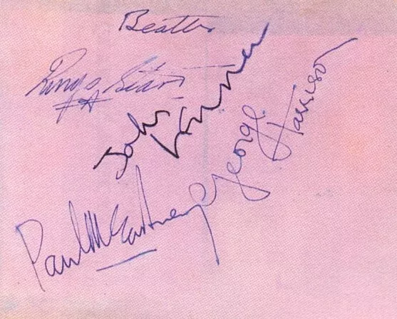 THE BEATLES Signed Note - Lennon / McCartney / Harrison / Starr - reprint