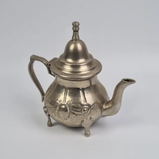 antica TEIERA Marocchina in Metallo cesellato a mano TEAPOT Vintage Collezione