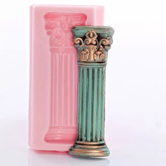 Pillar Silicone Cake Decorating Candy Mold Roman Column Food Safe Mould (842)