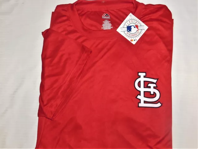 St. Louis Cardinals MLB Majestic Cool Base Youth Size Athletic T-Shirt New  Tags