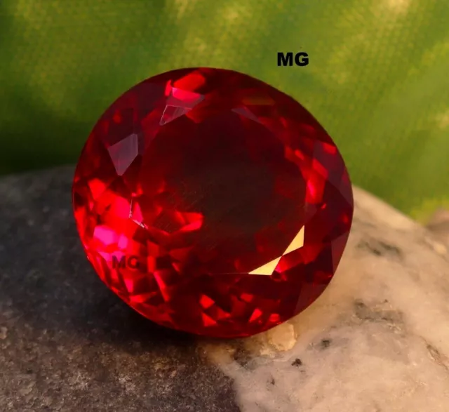 Natural 31.00 Ct Certified BURMA Pigeon Blood Red Ruby Unheated Loose Gemstones